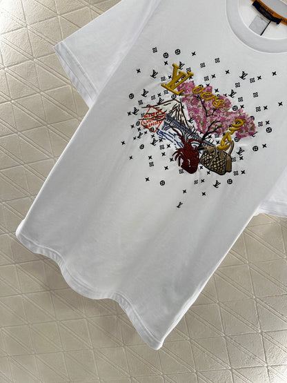 25 New Arrivals Round-Neck Embroidered Short Sleeves