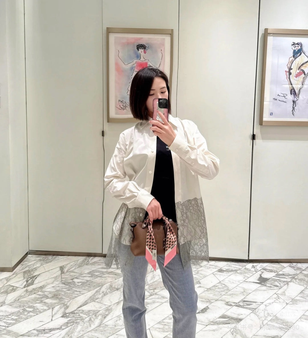 25fw lace shirt