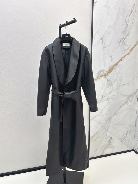 25fw leather coat