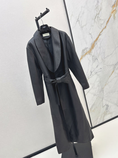 25fw leather coat