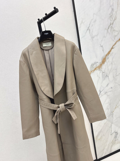 25fw leather coat