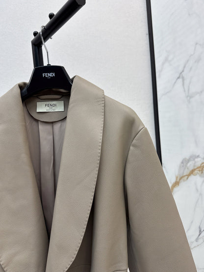 25fw leather coat
