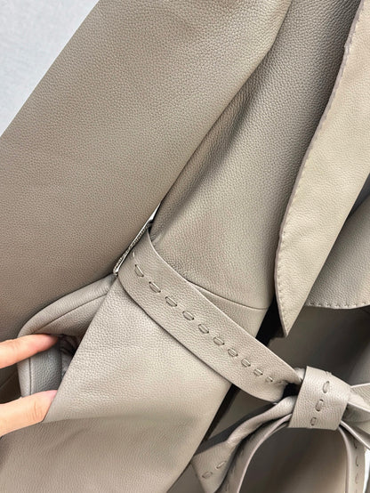 25fw leather coat