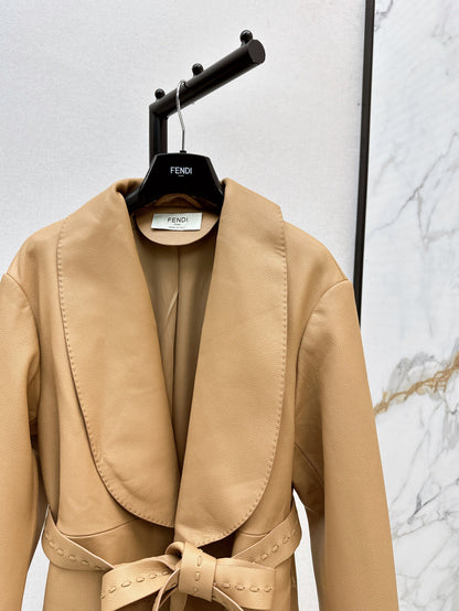 25fw leather coat