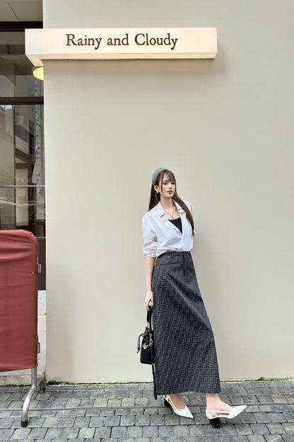 25fw jacquard skirt