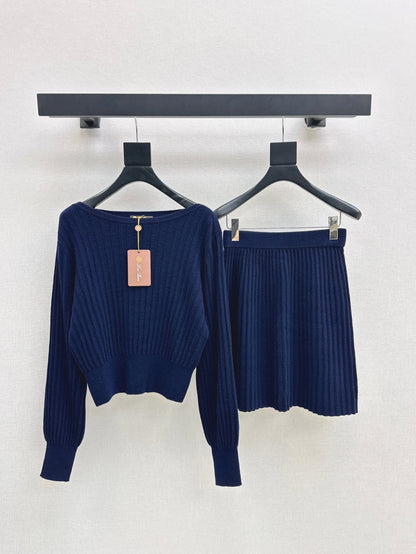 25fw cashmere knitted suit