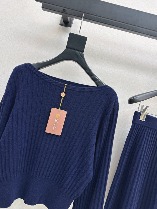 25fw cashmere knitted suit