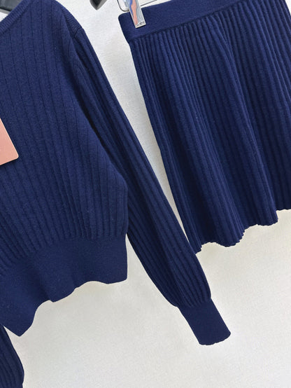 25fw cashmere knitted suit