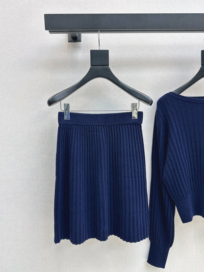 25fw cashmere knitted suit