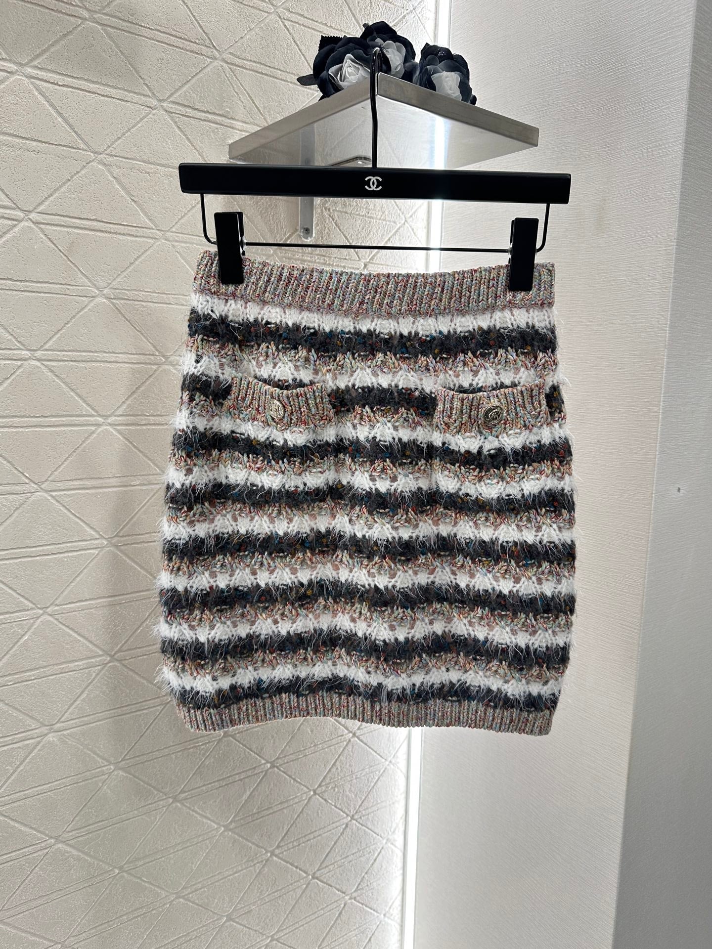25 New Arrival Knitted Cardigan and Skirt Set