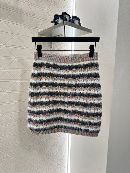 25 New Arrival Knitted Cardigan and Skirt Set