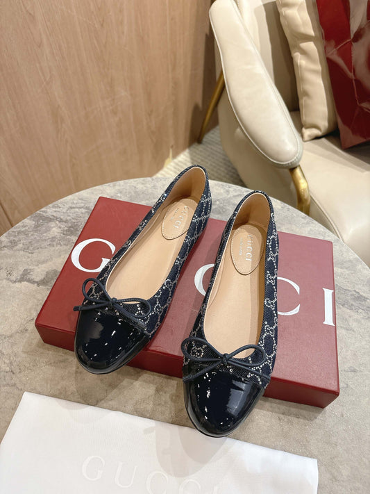 25fw Patent ballet flats
