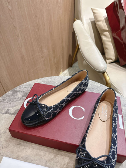 25fw Patent ballet flats