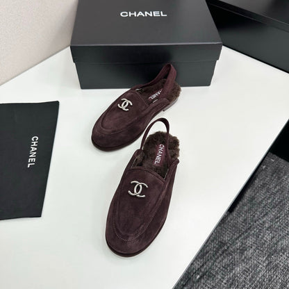 25 Casual suede slippers with fleece lining（KHAKI/BLACK/BROWN/BEIGI）