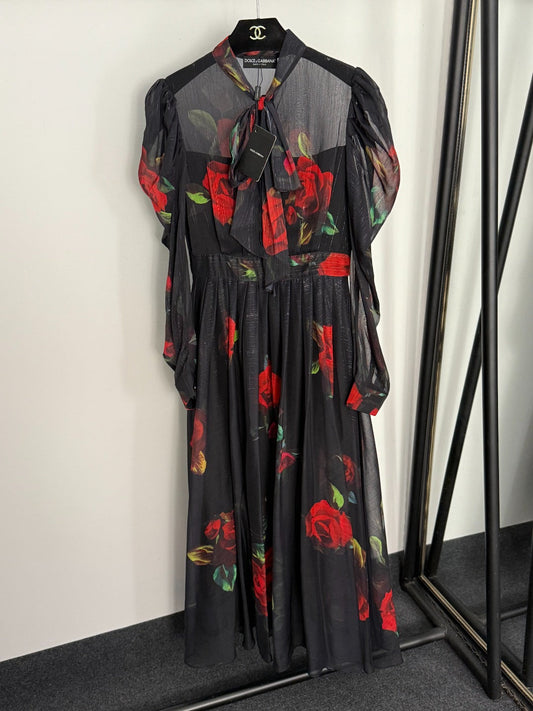 25 new print bow bubble dress