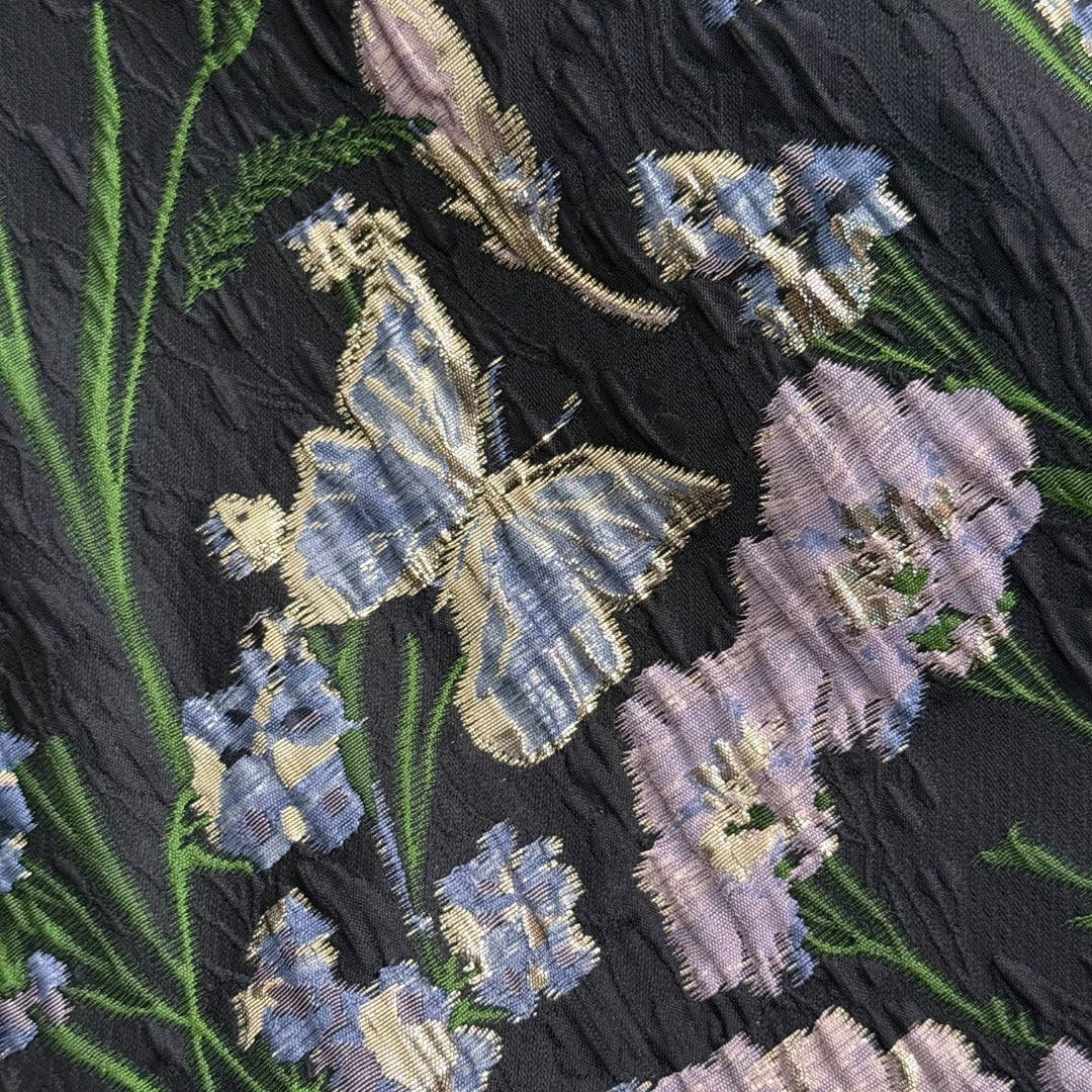 25 new sequined flower jacquard dress
