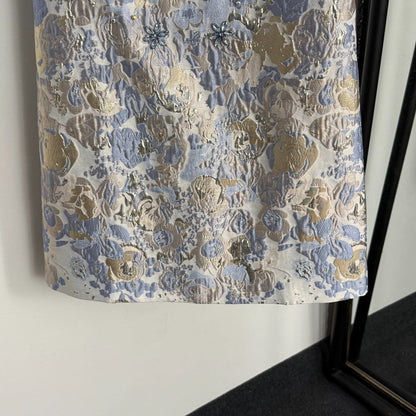 25 new diamond silk jacquard dress