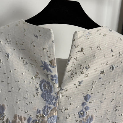 25 new diamond silk jacquard dress