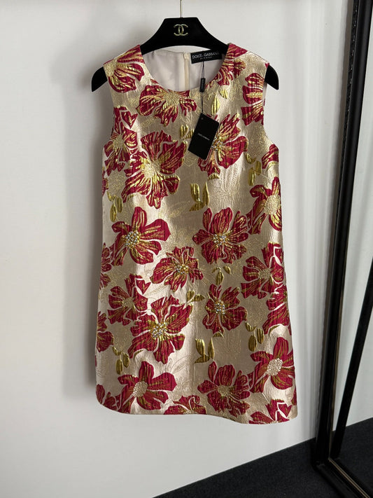25 New Bright Silk Jacquard Dress