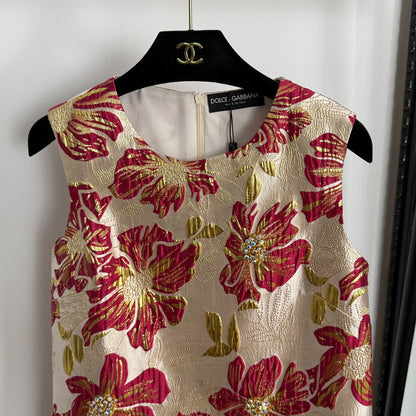 25 New Bright Silk Jacquard Dress