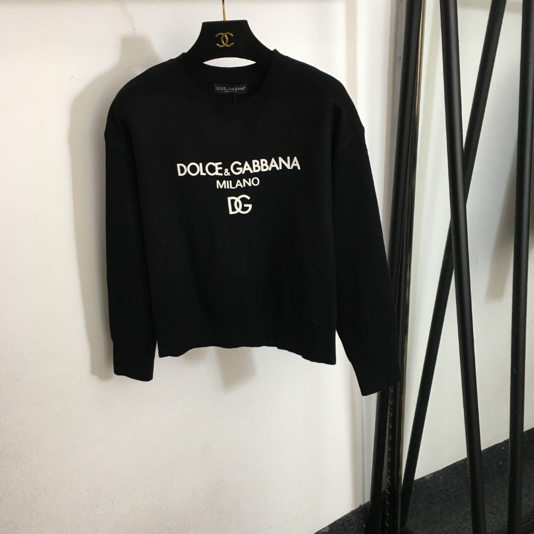 25 new letter offset printing pullover sweater
