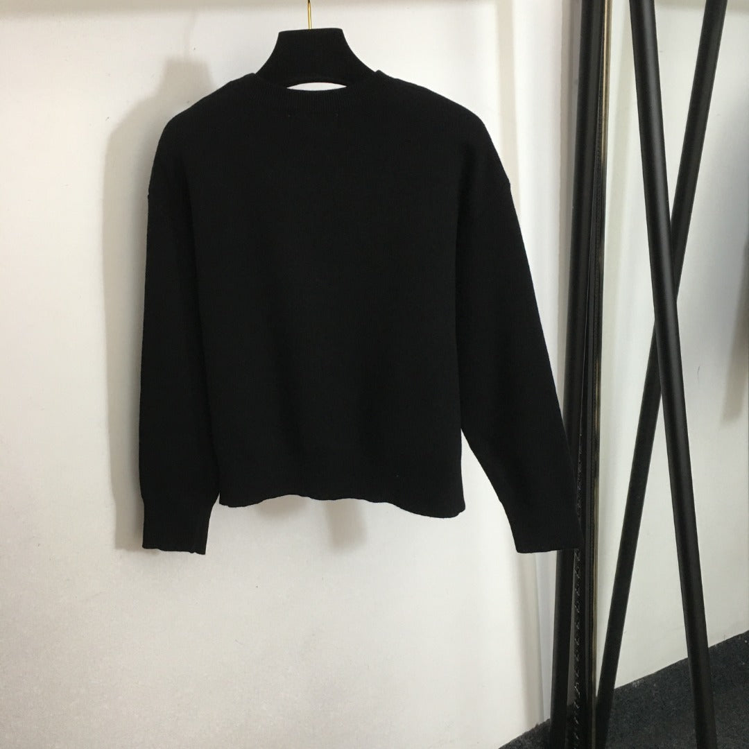 25 new letter offset printing pullover sweater