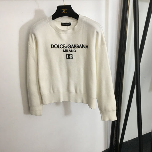 25 new letter offset printing pullover sweater