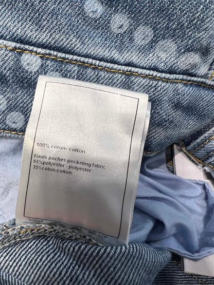 25 new pearl print logo wide-leg jeans