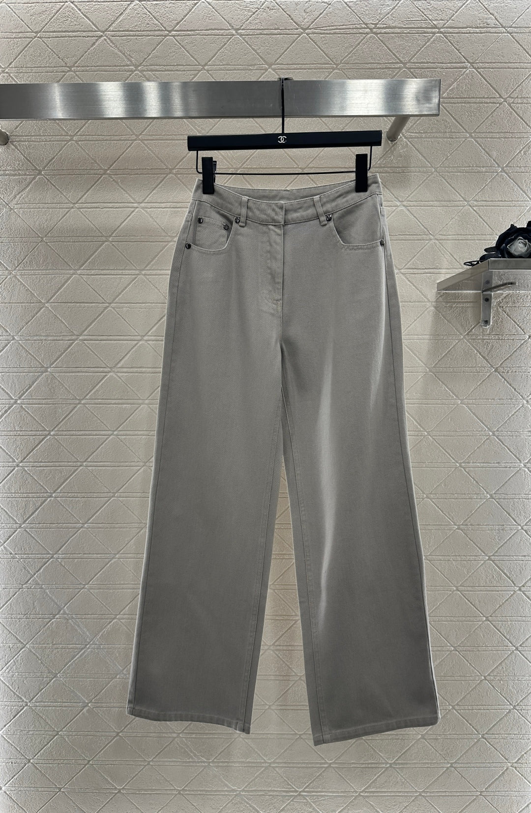 25fw new denim belt jacket with trousers suit