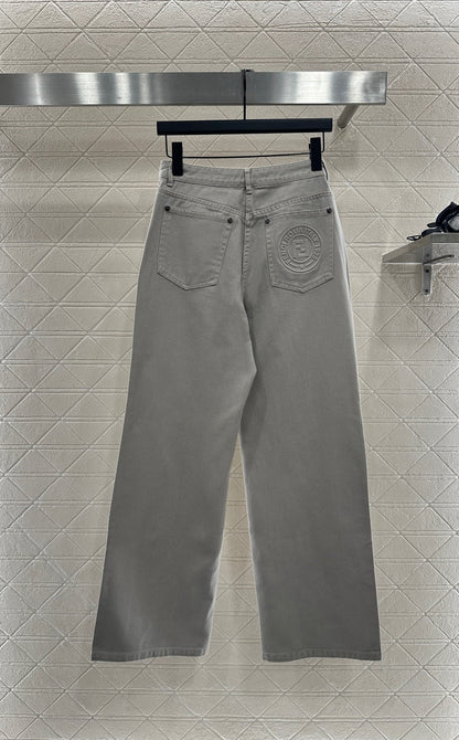 25fw new denim belt jacket with trousers suit
