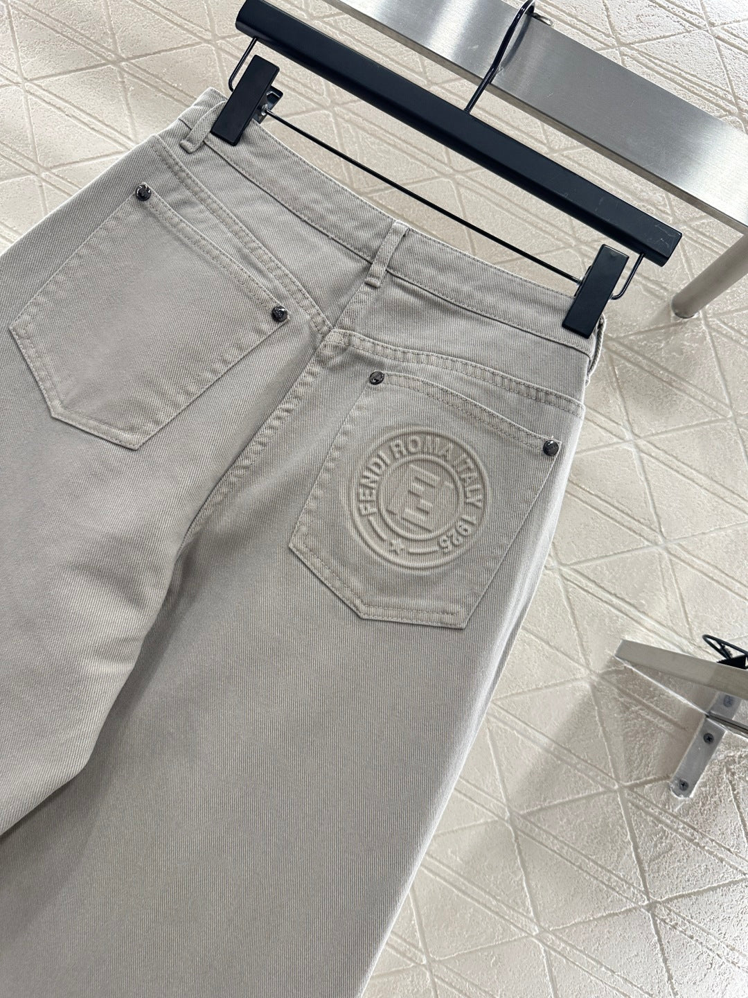 25fw new denim belt jacket with trousers suit