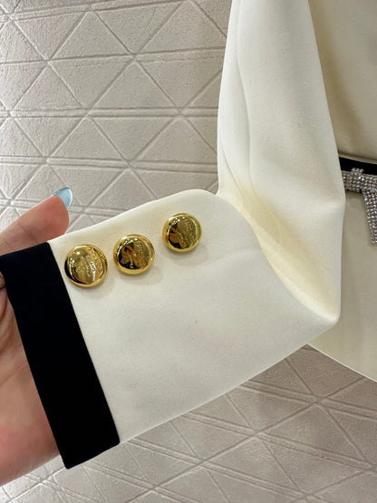 25fw new round neck bow tie jacket