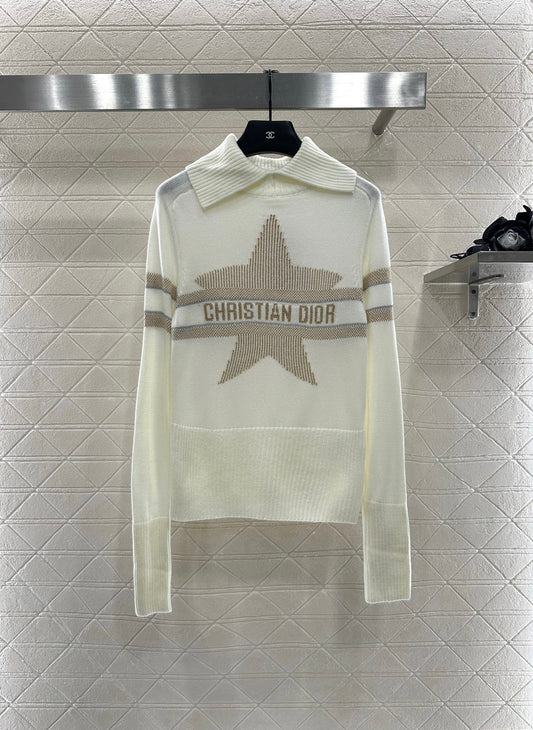 25 Collar Knitted Cashmere Sweater