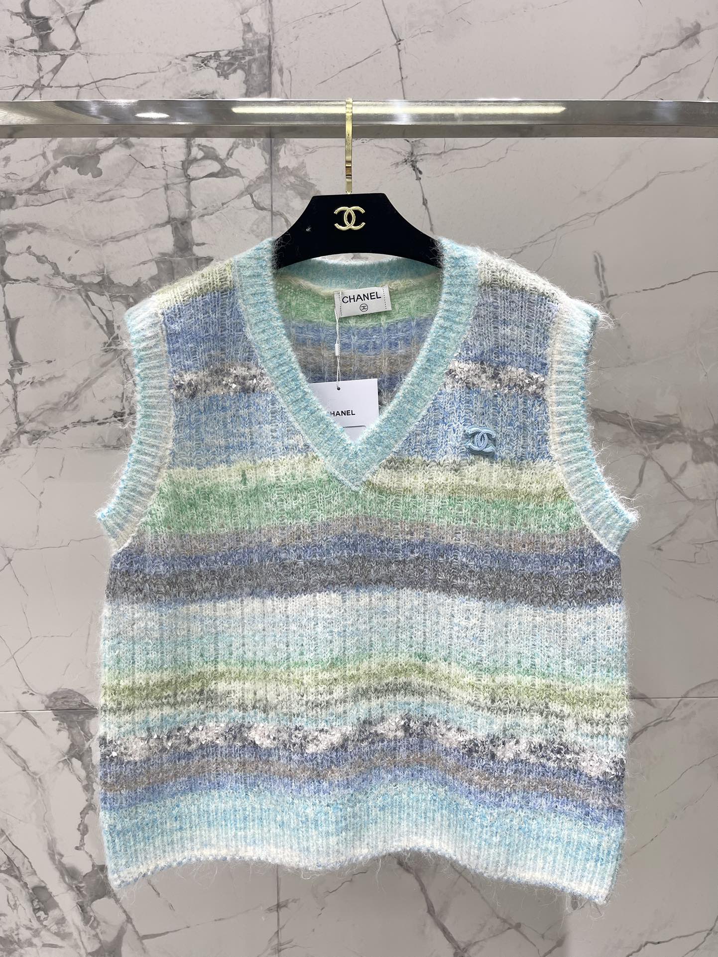 25 Gradient mohair vest
