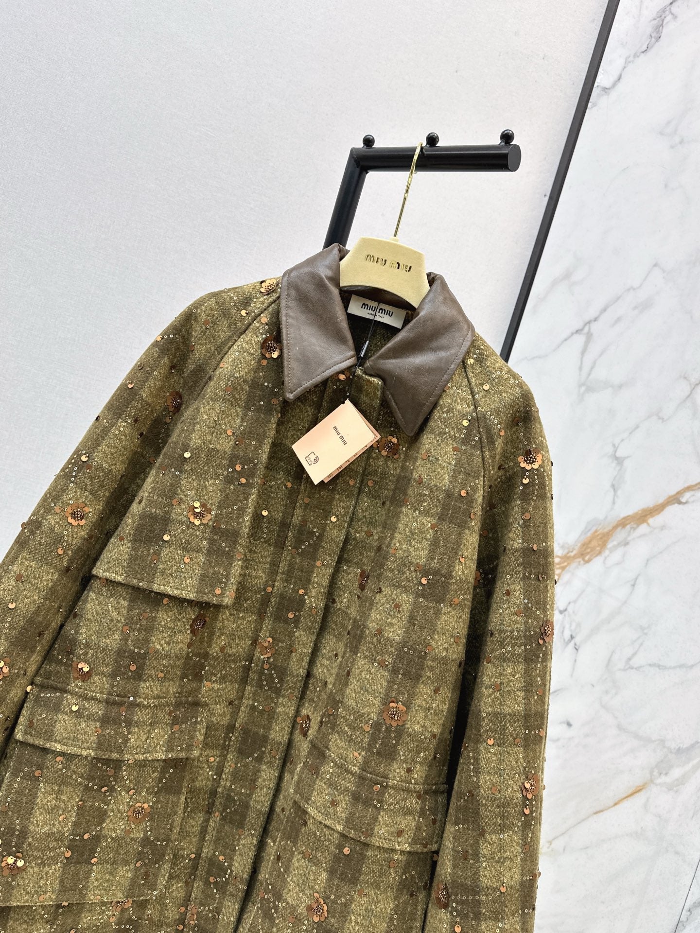 25 Plaid Series Beaded Sequin Fanl Jacket