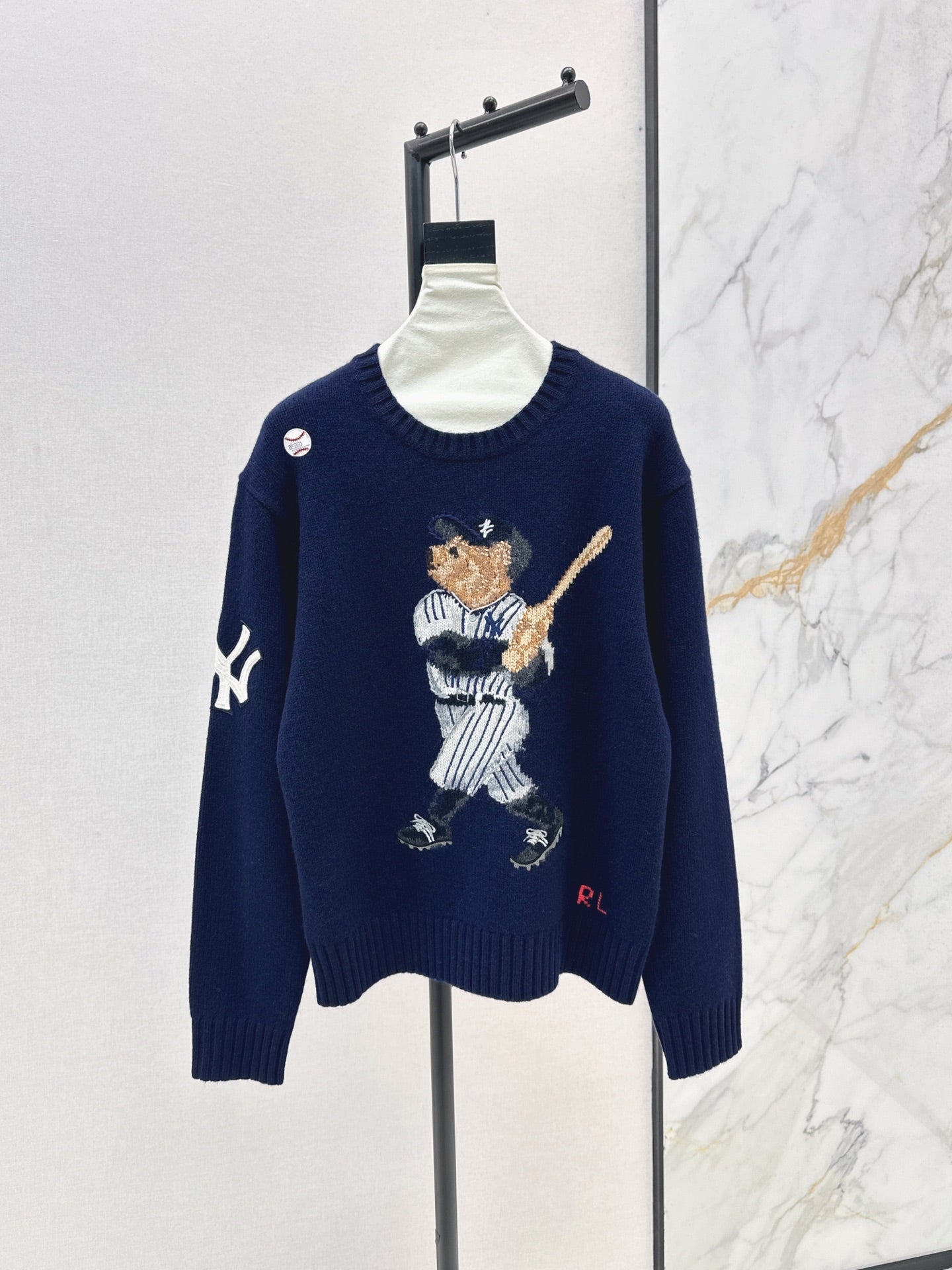 25 New joint baseball bear wool sweater