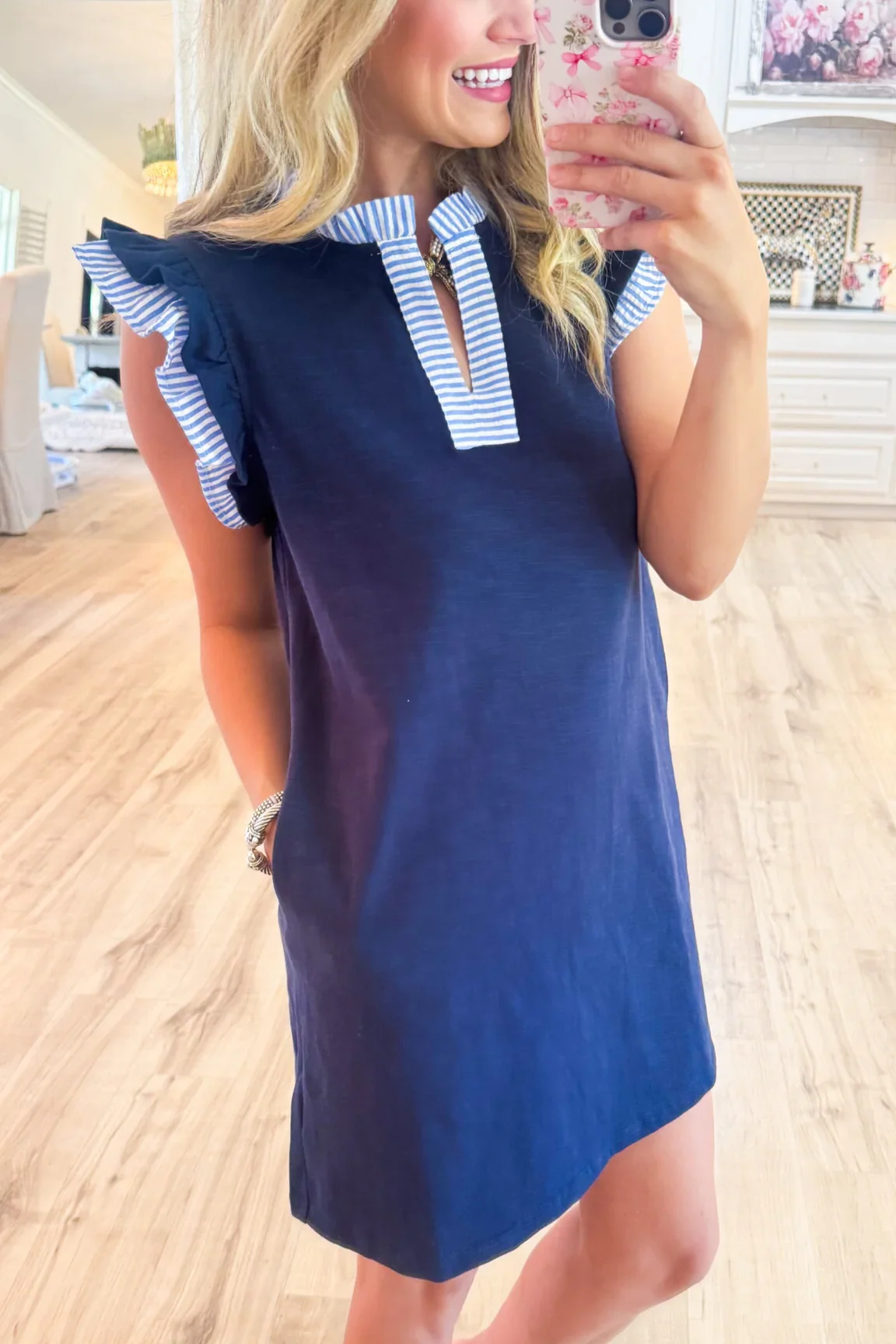 Navy Solid Close-Up Dress