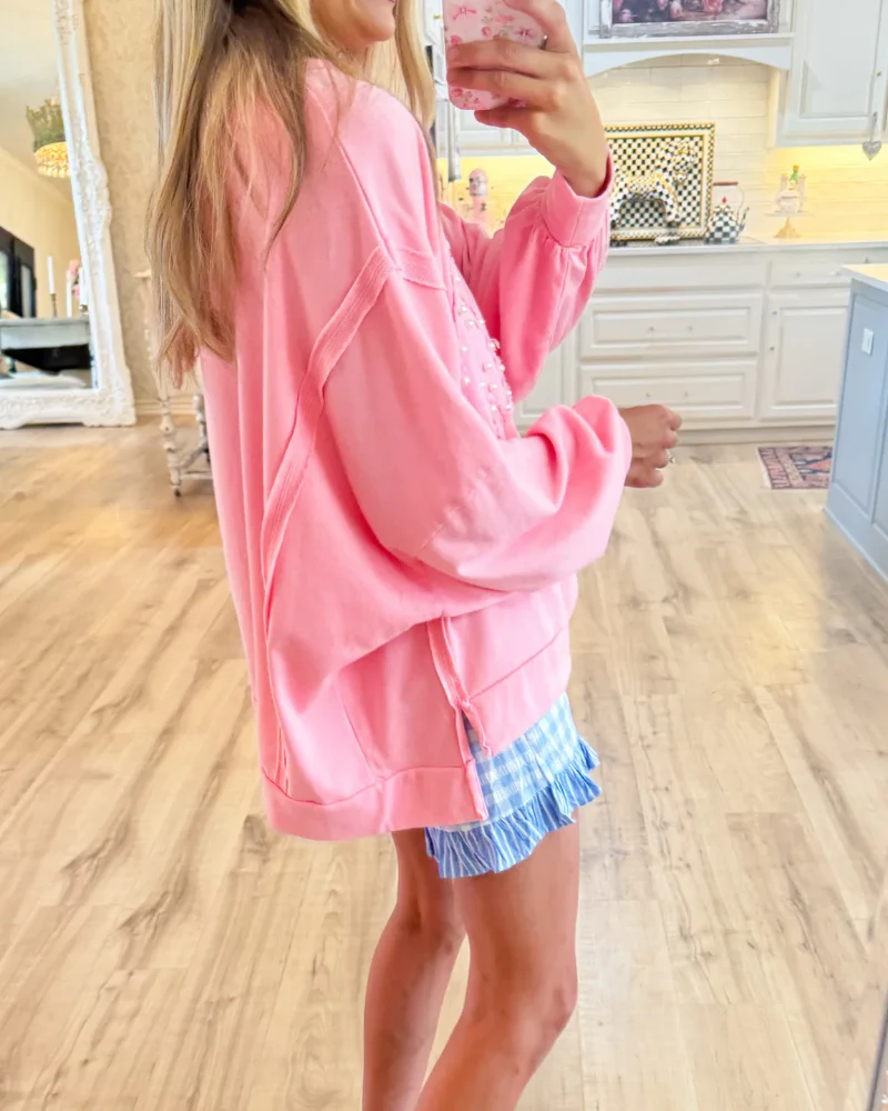 USA Patch Pearl Pullover Top