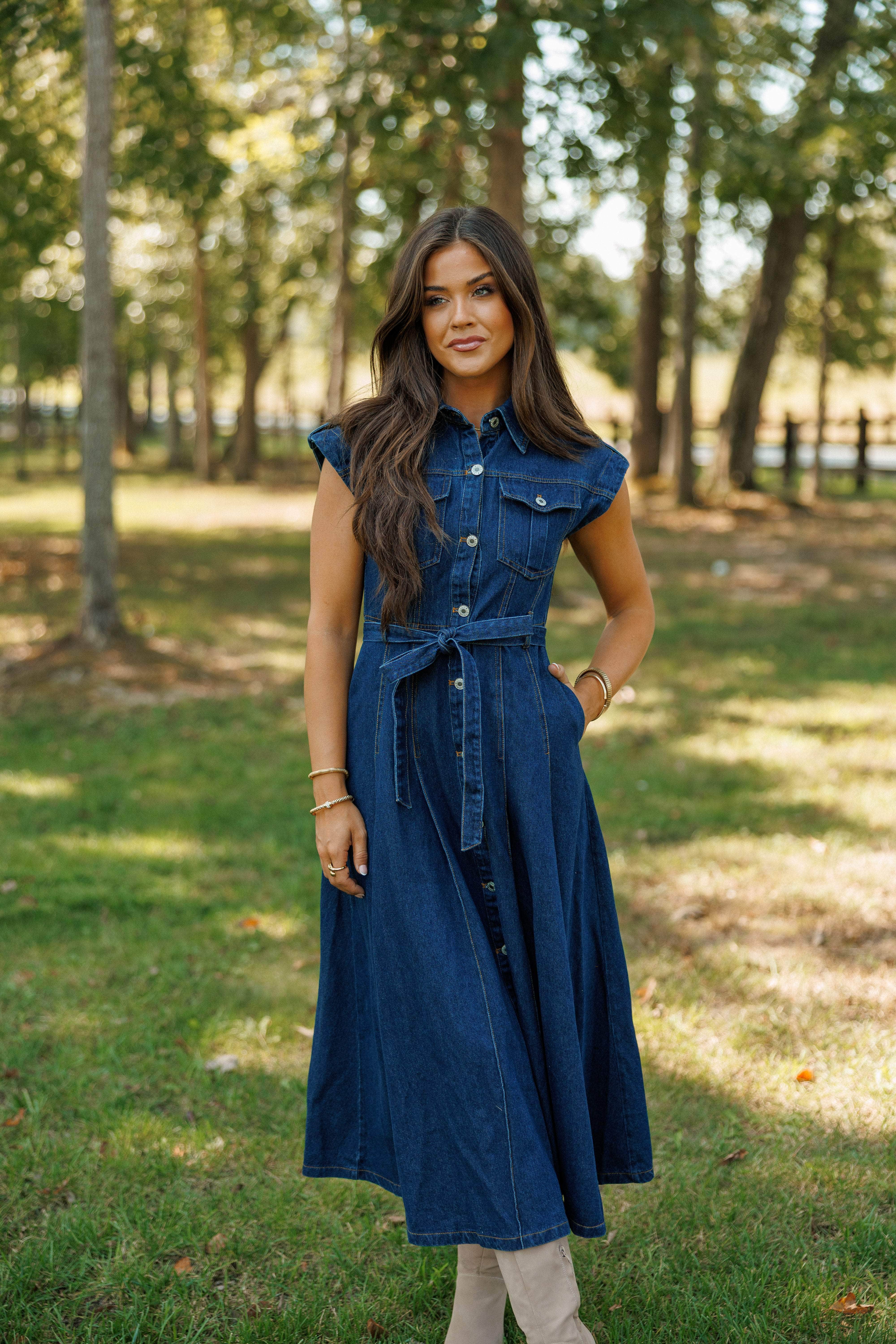 [Pre-Order!] Denim Days Ahead Dress