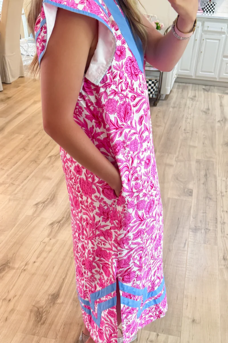 Floral Flutter Sleeve Midi Dress