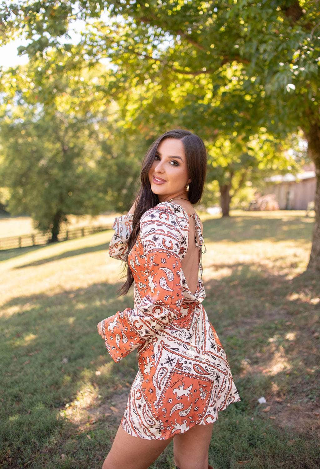 Prairie Rose Paisley Mini Dress