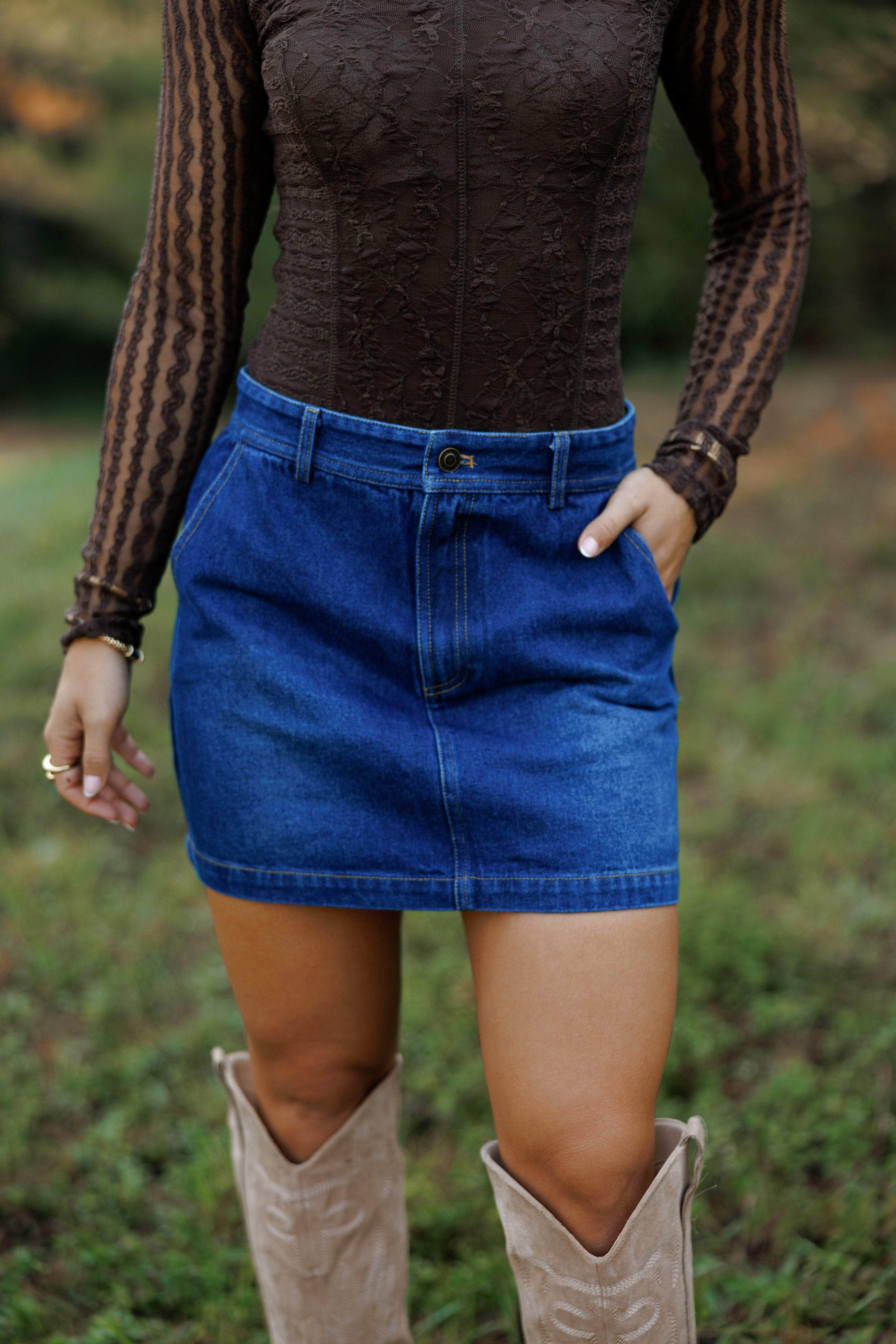 Denim Defined Skirt