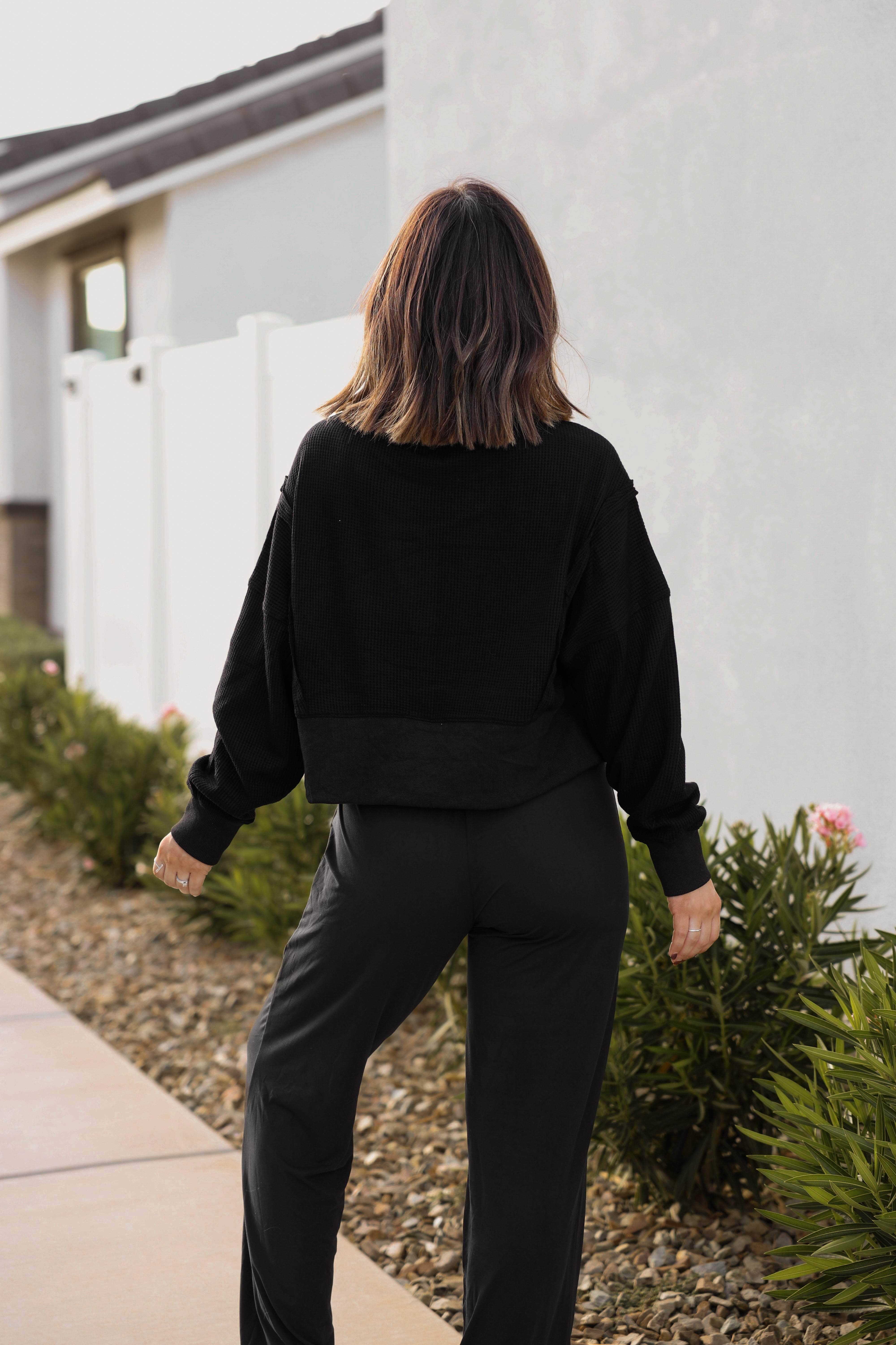 Warm Up Waffle Knit Top