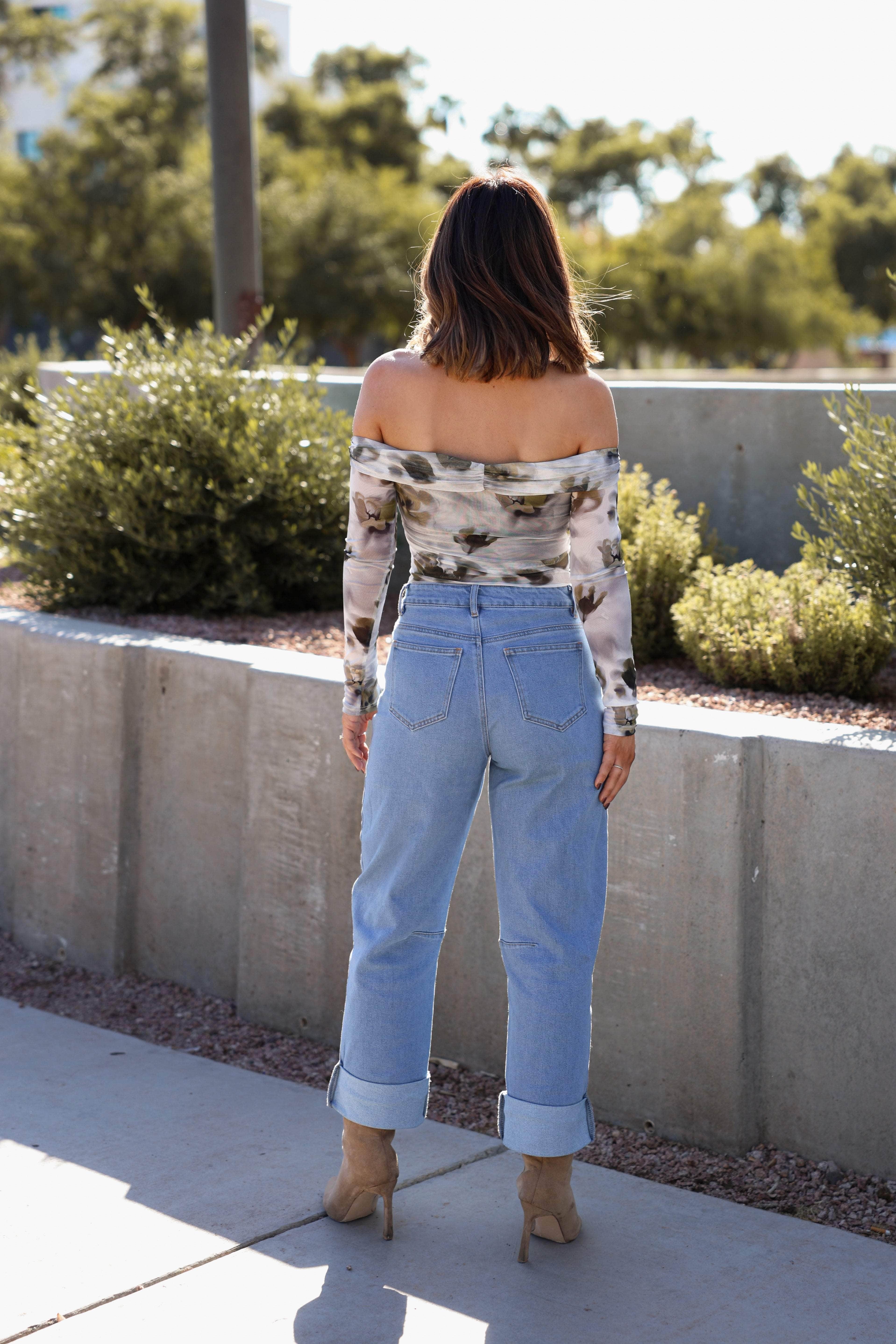 Light Denim Barrel Denim Pants